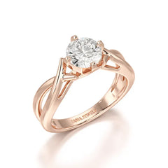 1.09 CT Solitaire Lab Diamond Engagement Ring - Jama Jewels