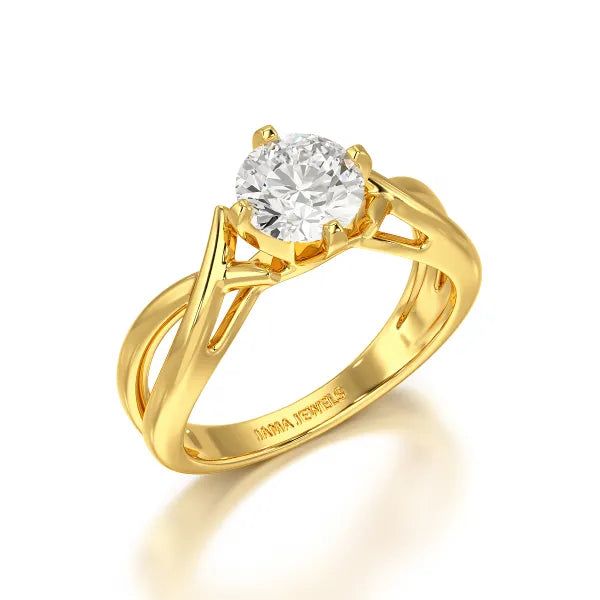 1.09 CT Solitaire Lab Diamond Engagement Ring - Jama Jewels