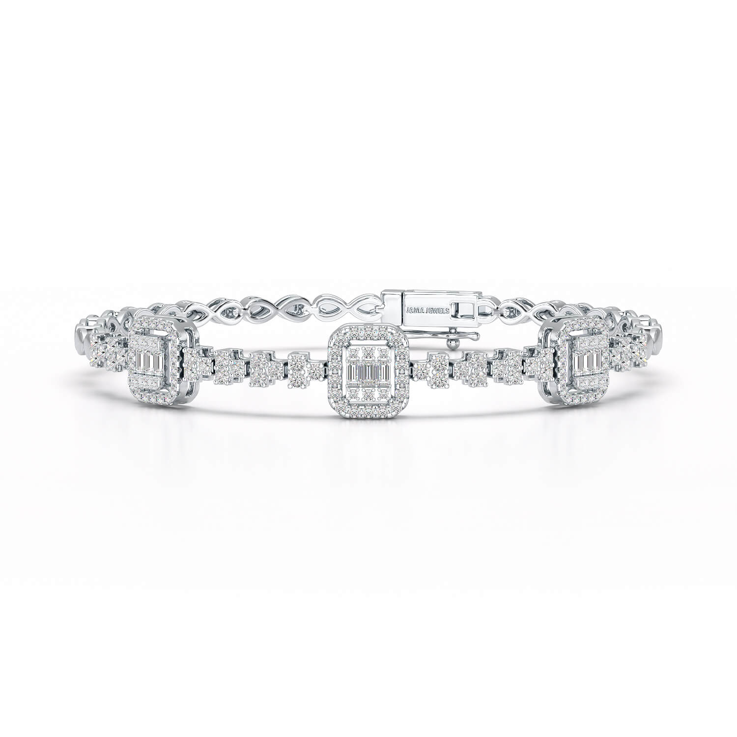 1.13 CT Baguette Cut Lab Diamond Bracelet