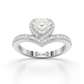 1.13 CT Heart Cut Lab Diamond Ring