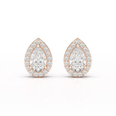 1.27 CT Lab Diamond Pear Cut Stud Earring