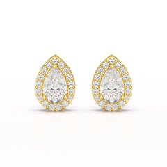 1.27 CT Lab Diamond Pear Cut Stud Earring