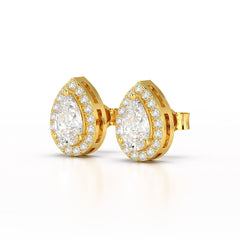 1.27 CT Lab Diamond Pear Cut Stud Earring