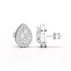 1.27 CT Lab Diamond Pear Cut Stud Earring