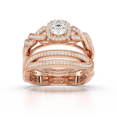 1.27 CT Twisted Lab Grown Diamond Engagement Ring
