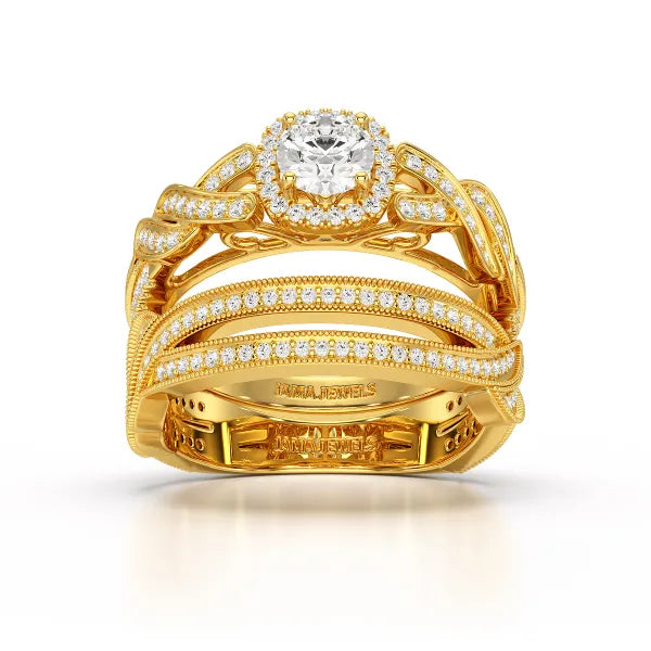 1.27 CT Twisted Lab Grown Diamond Engagement Ring