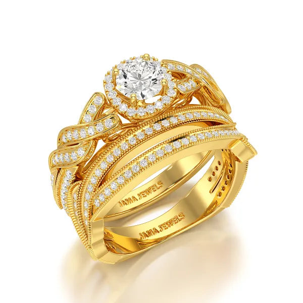 1.27 CT Twisted Lab Grown Diamond Engagement Ring