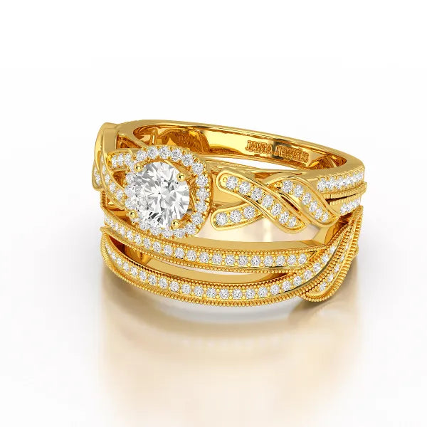 1.27 CT Twisted Lab Grown Diamond Engagement Ring