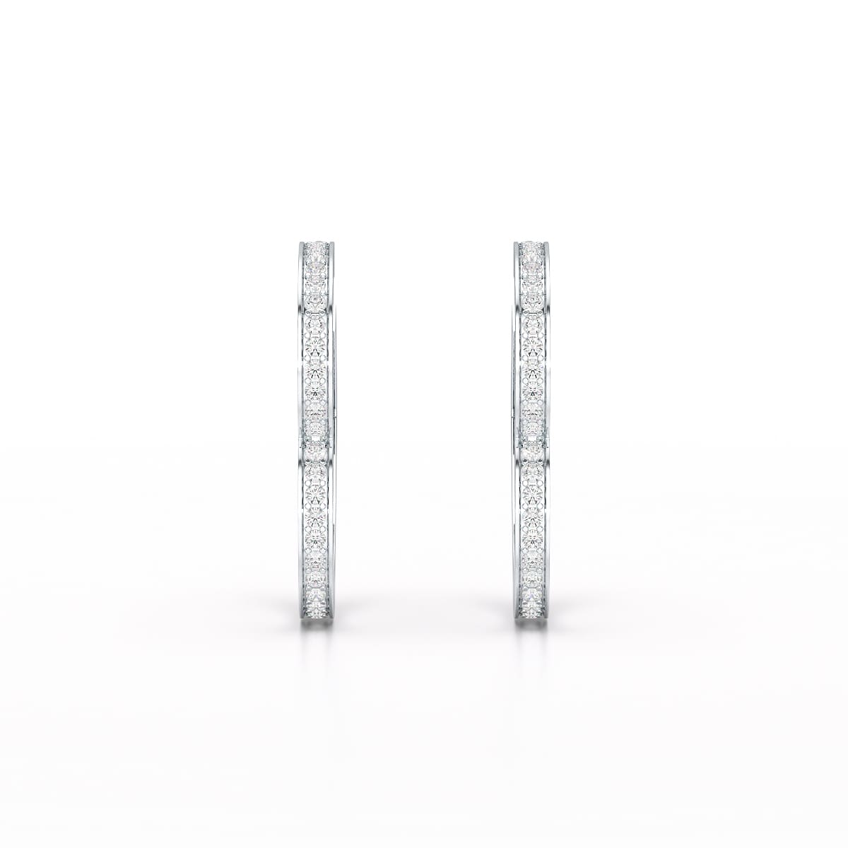 1.38 CT Lab Diamond Heart Shaped Hoop earring