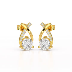 1.38 CT Lab Diamond Stud Earrings