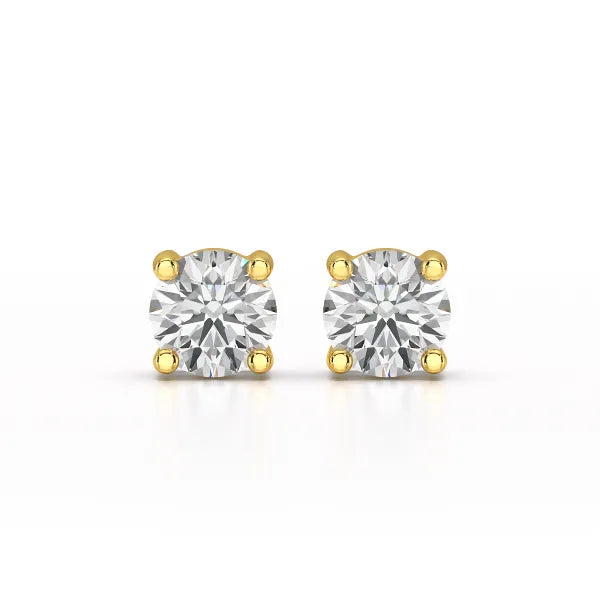 1.38 CT Single Diamond Stud Earrings - Jama Jewels