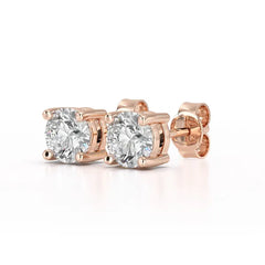 1.38 CT Single Diamond Stud Earrings - Jama Jewels