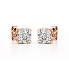 1.38 CT Single Diamond Stud Earrings - Jama Jewels