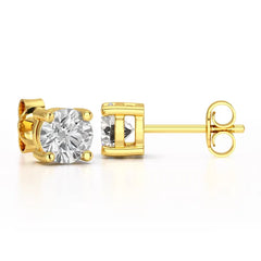 1.38 CT Single Diamond Stud Earrings - Jama Jewels