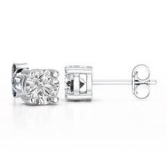 1.38 CT Single Diamond Stud Earrings - Jama Jewels