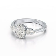 1.3 CT Three Stone Lab Diamond Ring