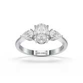 1.3 CT Three Stone Lab Diamond Ring