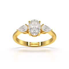 1.3 CT Three Stone Lab Diamond Ring