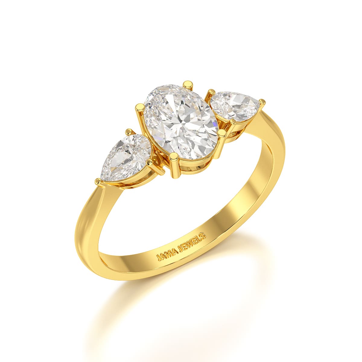 1.3 CT Three Stone Lab Diamond Ring