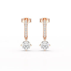 1.41 CT Lab Diamond Dangle Earring