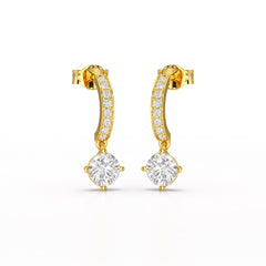 1.41 CT Lab Diamond Dangle Earring