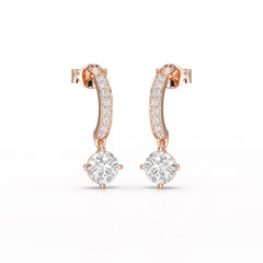 1.41 CT Lab Diamond Dangle Earring