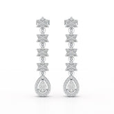 1.48 CT Pear Cut Drop Lab Diamond Earring
