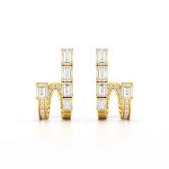 1.53 CT Lab Diamond Emerald Cut Earrings