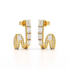 1.53 CT Lab Diamond Emerald Cut Earrings