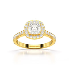 1.56 CT Lab Diamond Cushion Cut Halo Diamond