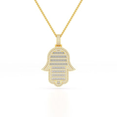 1.5 CT Baguette Straight Cut Lab Diamond Pendant