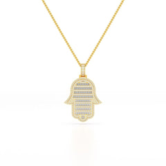 1.5 CT Baguette Straight Cut Lab Diamond Pendant