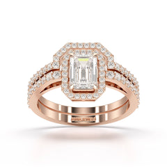 1.63 CT Emerald Cut Lab Diamond Ring