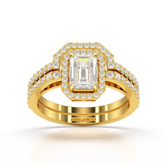 1.63 CT Emerald Cut Lab Diamond Ring