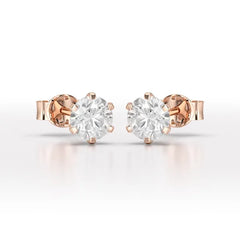 1.68 CT Round Lab Diamond Stud Earrings - Jama Jewels