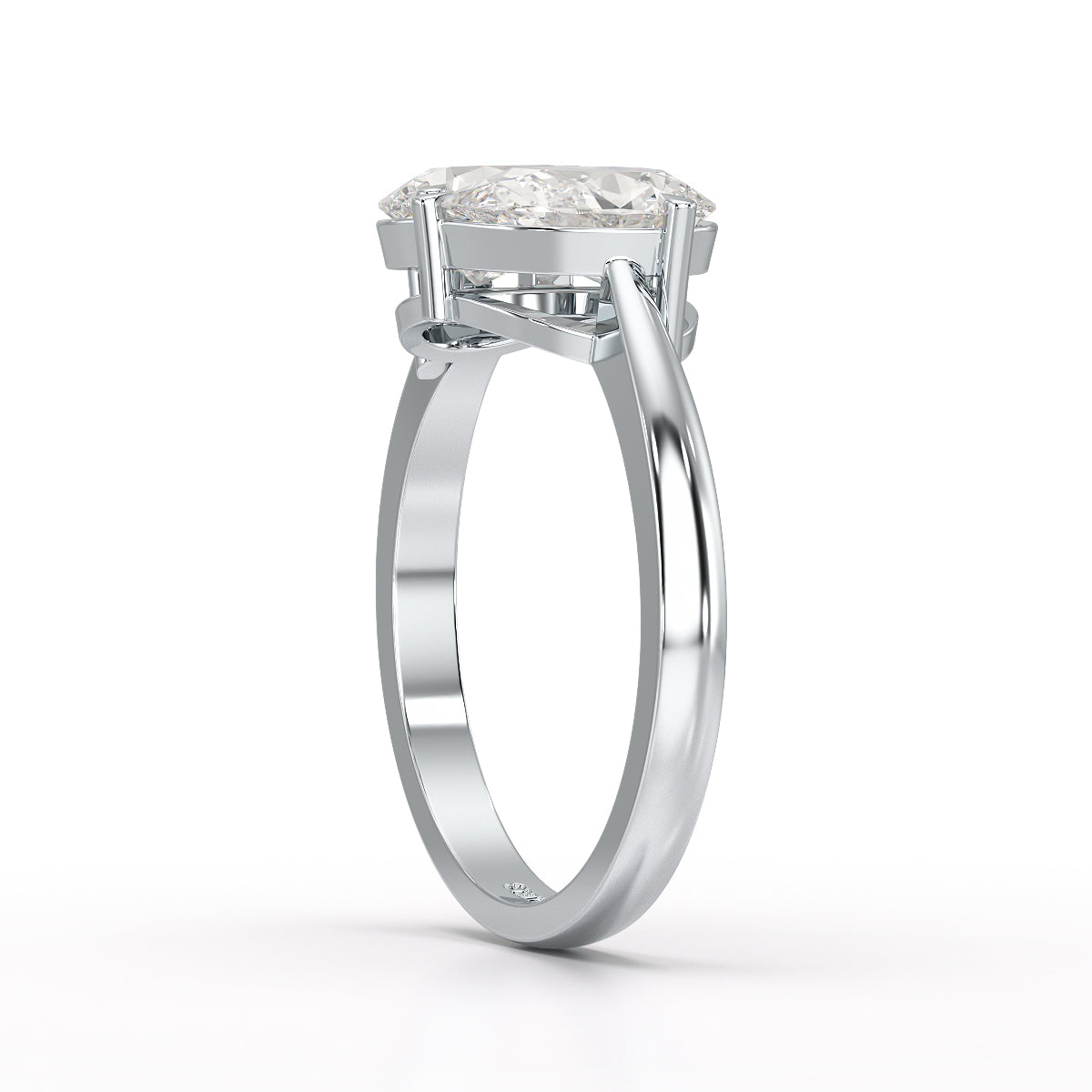 1.6 Carat Pear Cut Lab Diamond Ring