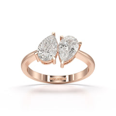 1.6 Carat Pear Cut Lab Diamond Ring