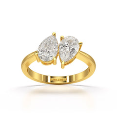 1.8 Carat Pear Cut Lab Diamond Ring