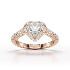 1.73 CT Heart Cut Lab Diamond Engagement Ring - Jama Jewels