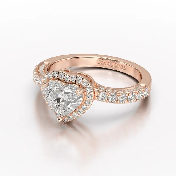 1.73 CT Heart Cut Lab Diamond Engagement Ring - Jama Jewels