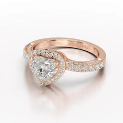 1.73 CT Heart Cut Lab Diamond Engagement Ring - Jama Jewels