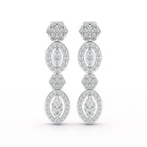 1.74 CT Marquise Cut Lab Diamond Drop Earring