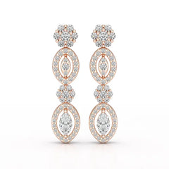 1.74 CT Marquise Cut Lab Diamond Drop Earring