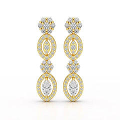 1.74 CT Marquise Cut Lab Diamond Drop Earring