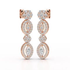 1.74 CT Marquise Cut Lab Diamond Drop Earring