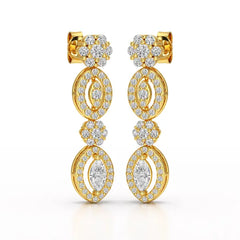 1.74 CT Marquise Cut Lab Diamond Drop Earring