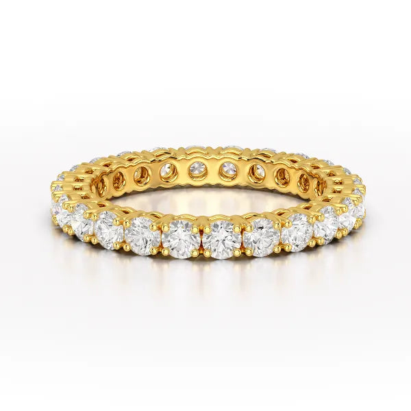 1.75 CT Full Classic Round Lab Diamonds Engagement Ring - Jama Jewels