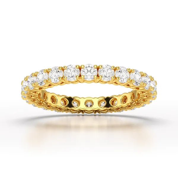 1.75 CT Full Classic Round Lab Diamonds Engagement Ring - Jama Jewels