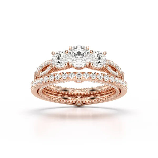 1.78 White Gold Twisted Lab Diamond Ring