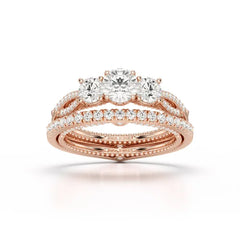 1.78 White Gold Twisted Lab Diamond Ring